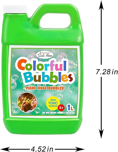 Vista 28 de Solución concentrada de burbujas Lulu Home, solución de repuesto de burbujas de 1 L/33.8 onzas de hasta 2.5 galones para máquina de burbujas de Red-2