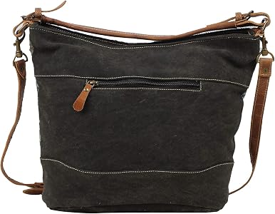 Sac à Main Bandoulière Myra – Tissu Canvas Et Cuir – Multicolore, Imprimé Block, Taille M