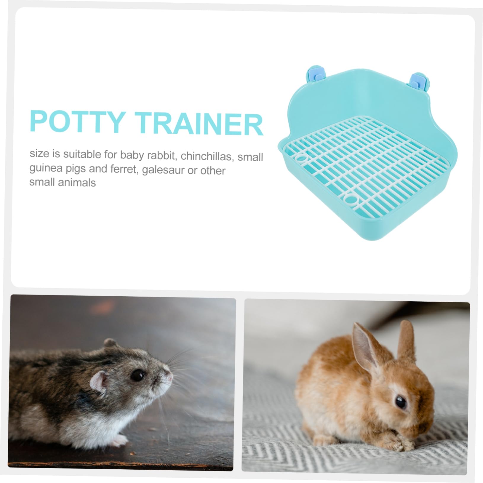 BESPORTBLE 2stücke Pet Toilet Für Kleintiere Hamster Kaninchen Meerschweinchen Frettchen Und Leicht Zu Reinigendes Trainingstoilette Hellgrün Mit Zufälliger Schraubenfarbe Für