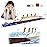 BIDIUTOY Titanic Ship Model Building Block Set, 3D Puzzle Sets DIY Educational Toys, Bricks Toy, with 1860Pcs Micro Mini Blocks, Ideal Gift for Kids and Adults