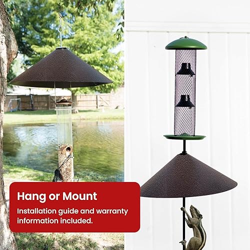 Miniatura 5 de Predator Guard - Bafle de ardillas, protege los comederos y postes colgantes para pájaros, a prueba de mapaches y ardillas, comederos de pájaros y
