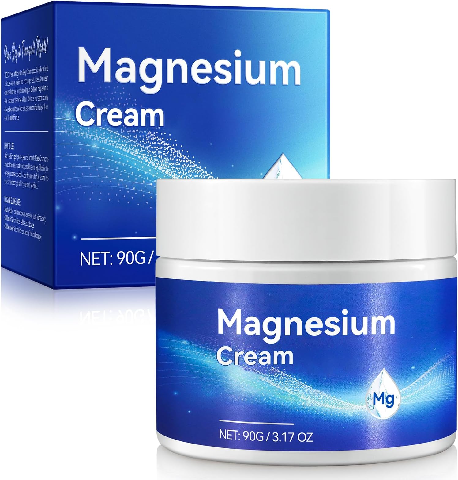 Magnesium Lotion,Pure Magnesium Cream, Non-Greasy -Topical Magnesium Chloride-Skin Friendly Ingredients-3.17 OZ
