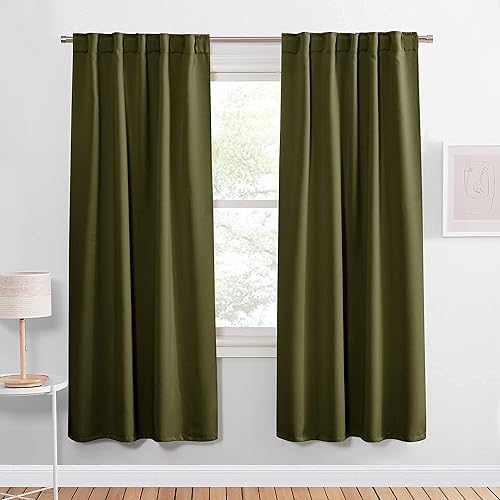 Miniatura 10 de PONY DANCE Cortinas opacas para habitación infantil - Juego de paneles de cortina con aislamiento térmico, cortina con pestaña oculta/bolsillo para