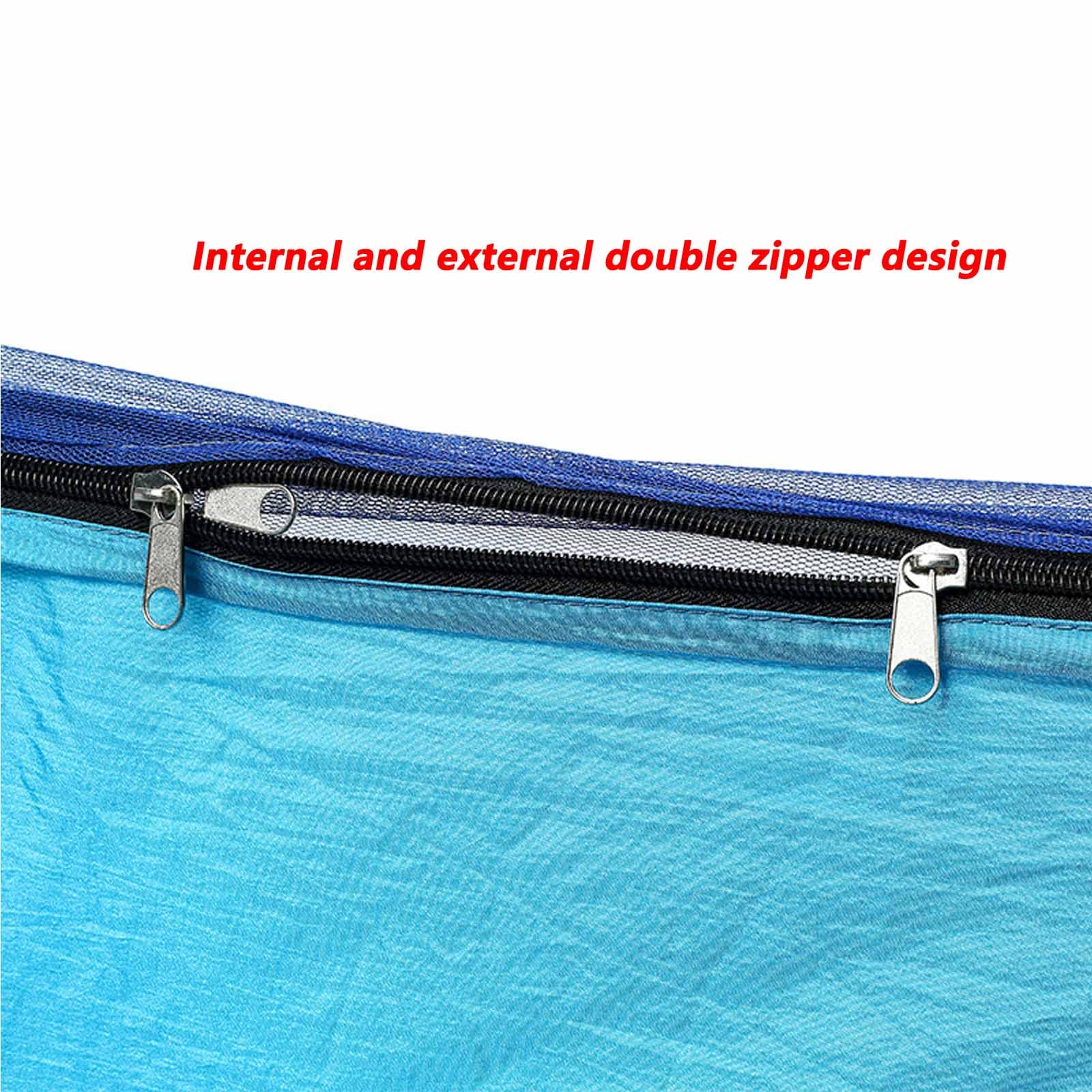 Hamacs D'arbre Pour 2 Personnes À L'extérieur, Hamac Portable À Ouverture Rapide Pouvant Supporter Jusqu'à 660 Lb Avec 2 Cordes Épaisses, Parfait Pour La Plage, Le Camping, Bleu,55*102 inches