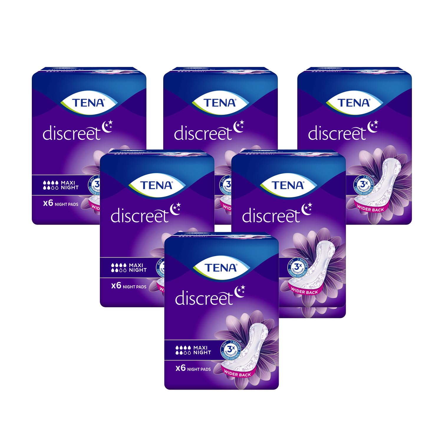 Discreet Maxi Night - Case - 6 Packs of 12