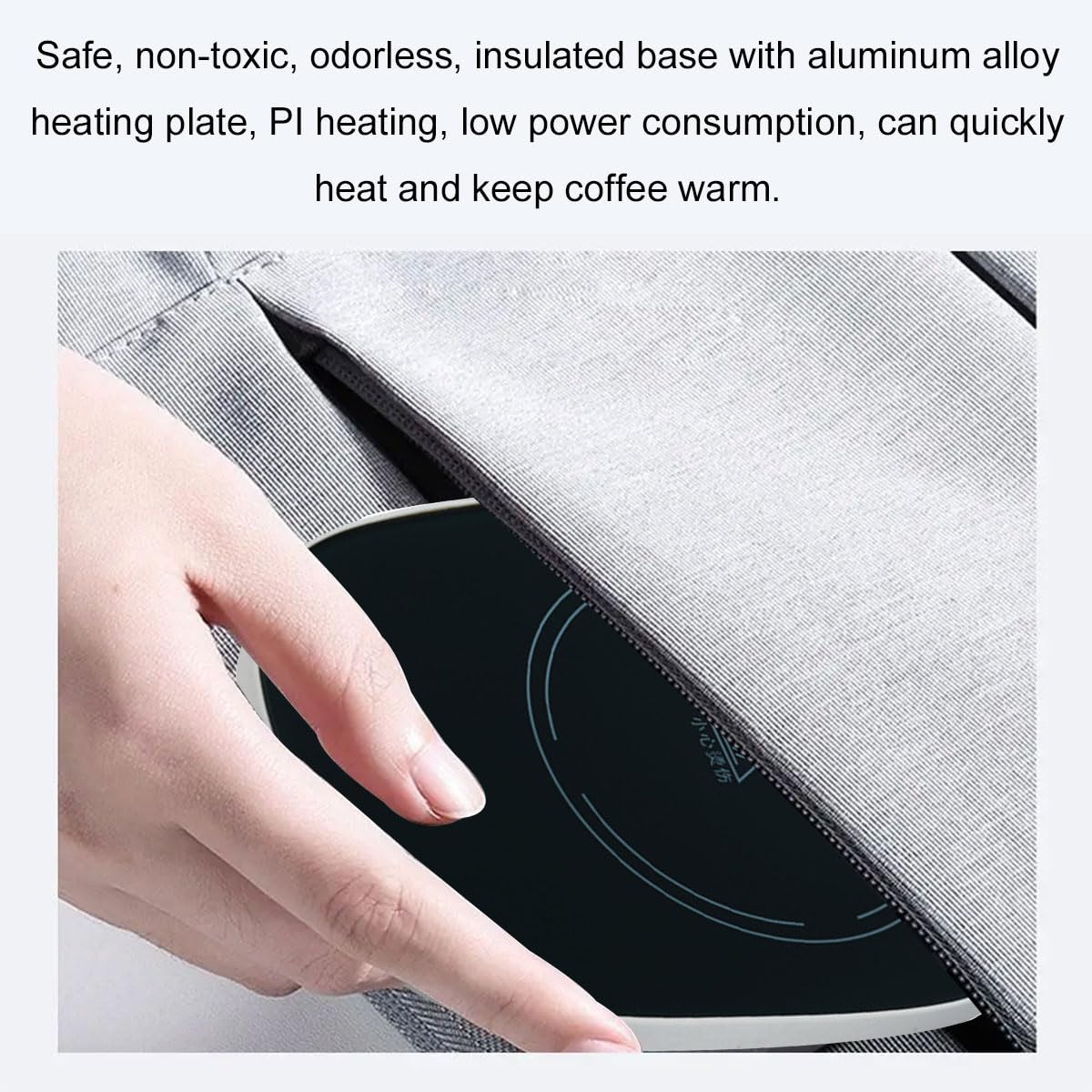 Scalda Tazza Usb,Scaldatazze Da Caffè,Usb Digitale 55 ℃ Scalda Bevande,Scalda Tazza Portatile,Scalda Tazze, Scalda Tazza Elettrico Intelligente Per Scrivania Da Ufficio,Tè caldo,succo,latte (Nero)