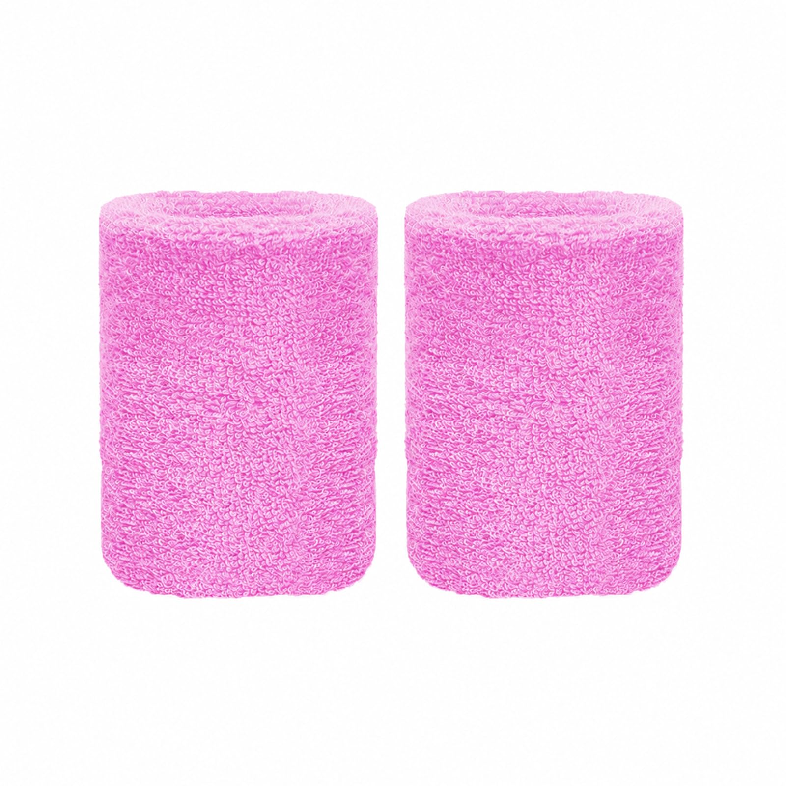 GDFGMY Terry Cloth Sports Wrist Bands 2 Pack, Soft Sweat Absorbing Wrist Support Cuffs for Gym, Running, Basketball, Tennis Daily Training