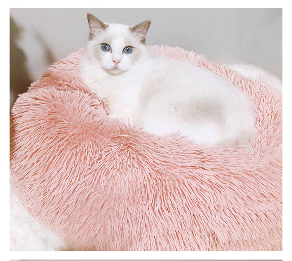 Haustierbett Donut-Form – Größe M, 60x60x20 Cm, Dunkelgrau, Waschbar, Für Hunde & Katzen