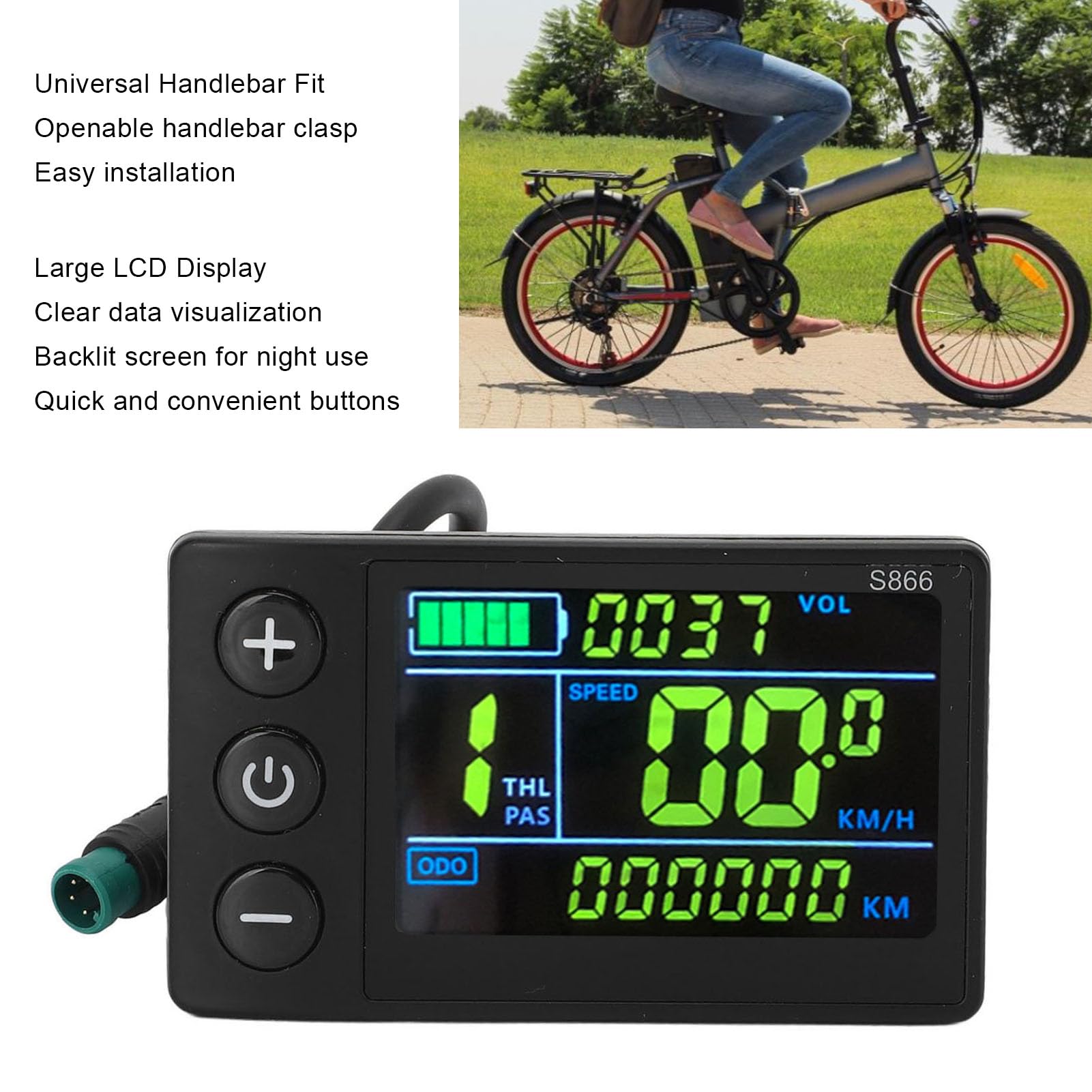 écran LCD pour Compteur électrique, Panneau de Commande électronique, écran LED avec connecteur 5 Broches, pour vélo électrique, Scooter, Trottinette, mobilité Urbaine