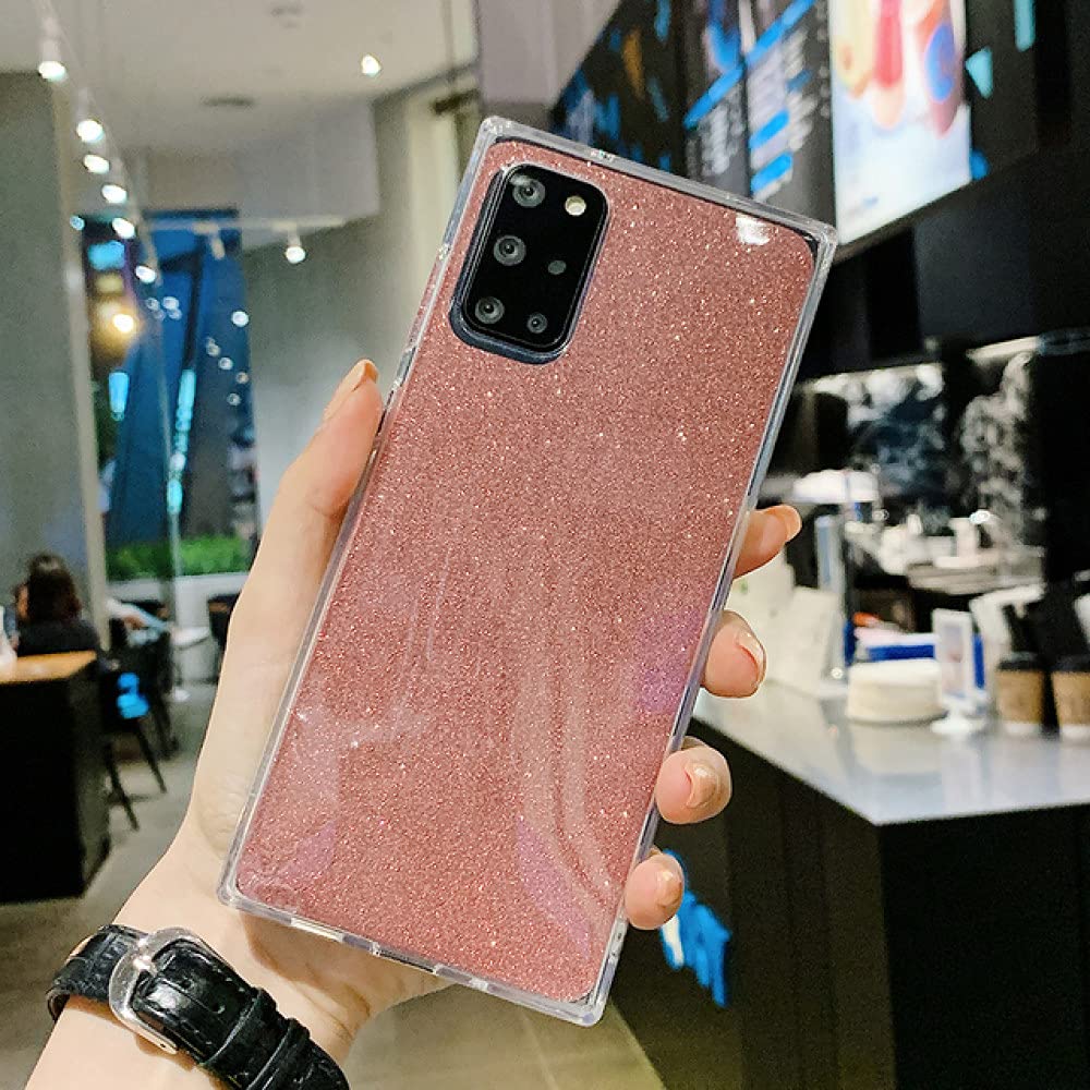 Amazon.com: Carcasa de silicona con purpurina cuadrada para Samsung Galaxy  S20 FE A51 A71 A50 A70 S21 S10 S9 Plus Note 20 Funda protectora  transparente suave trasera para Samsung S20 Plus :