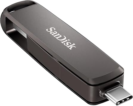 SANDISK Extreme PRO DUAL Drive 2 TB Flash Drive 2-in-1 USB Type-A and USB Type-C Read up to 1000 MB/s Automatic Backup File Management Metal Case Black