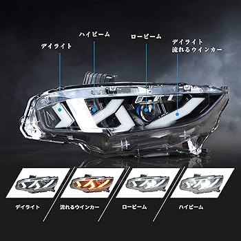 シビック　FK7 左　ヘッドライト 34-64☆美品☆LED FK7 シビック TYPE-R☆左ヘッドライト KOITO