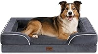 Vista 11 de Comfort Expression - Cama ortopédica para perros extragrandes, 42 x 30 pulgadas, cama impermeable y de apoyo de espuma con cojines removibles, sofá