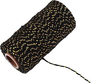 STOBOK 1 Roll Cotton Rope Handmade Gifts Nativity Craft Colored Twine Baker Cotton Cord DIY Jute String Cotton Bakers String Cotton Twine for Crafts DIY Cotton Rope DIY Packing Rope Black
