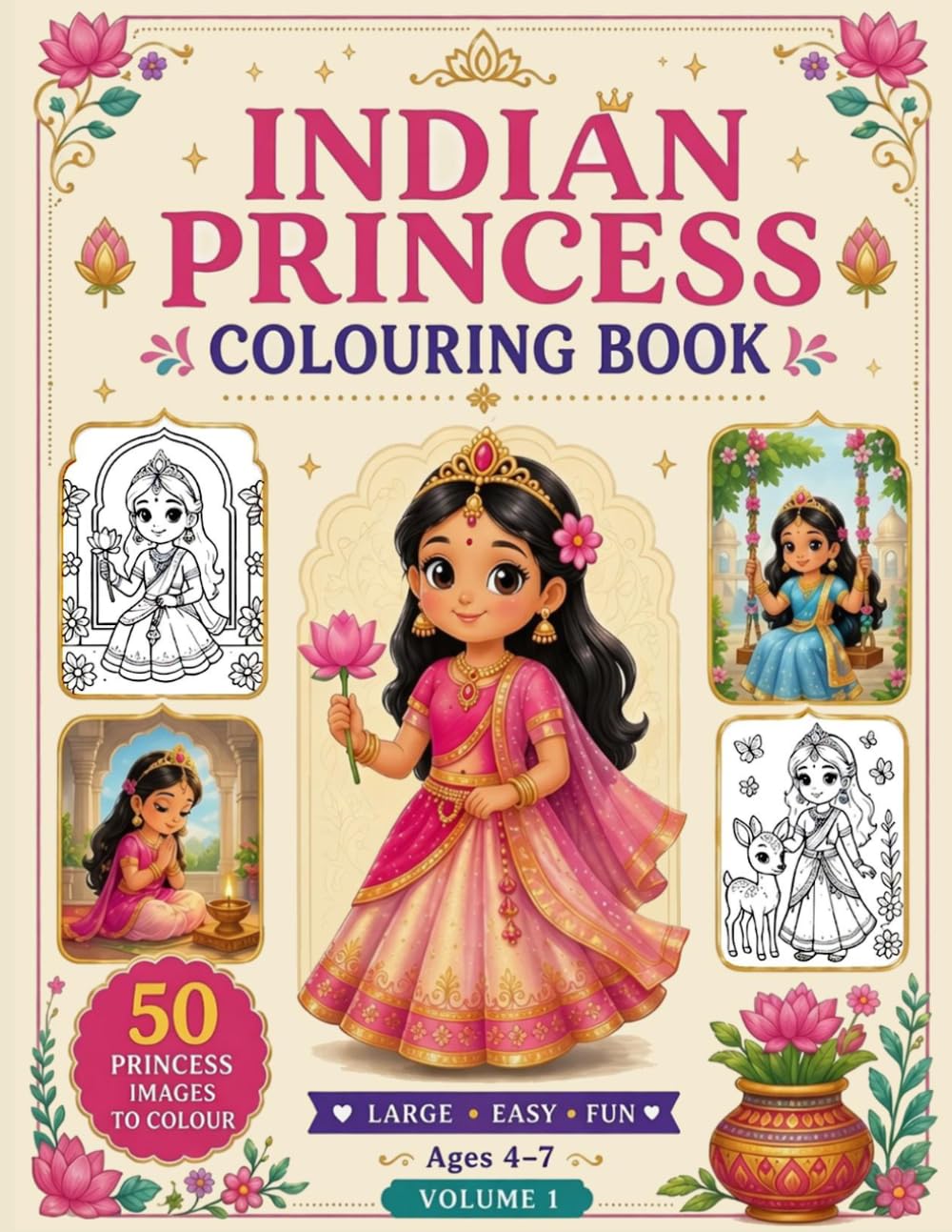 Indian Princess Colouring Book, Ages 4-7