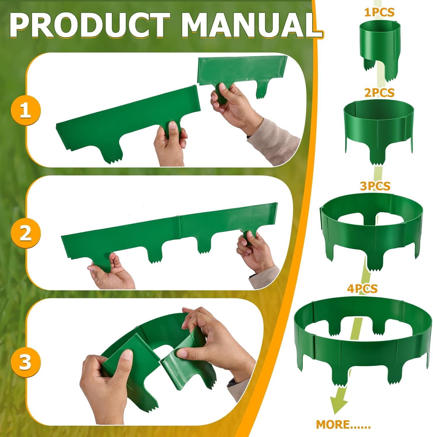 16 PCS Connectable Sprinkler Head Protector Rings, Lawn Light Guards, Plastic Landscape Light and Sprinkler Protectors to Help Reduce Damage from Mowers and Trimmers