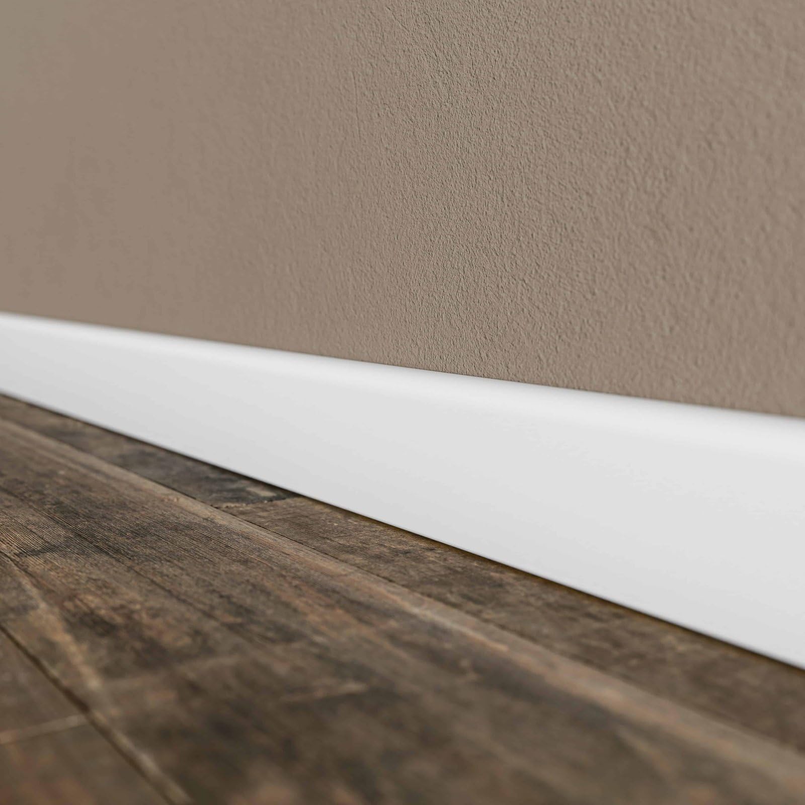 Mon Marché Déco - Plinthe PVC Creuse Passe Câble - Lot de 5 - Long.1m x Haut. 80mm x Ep.15mm (Blanc)