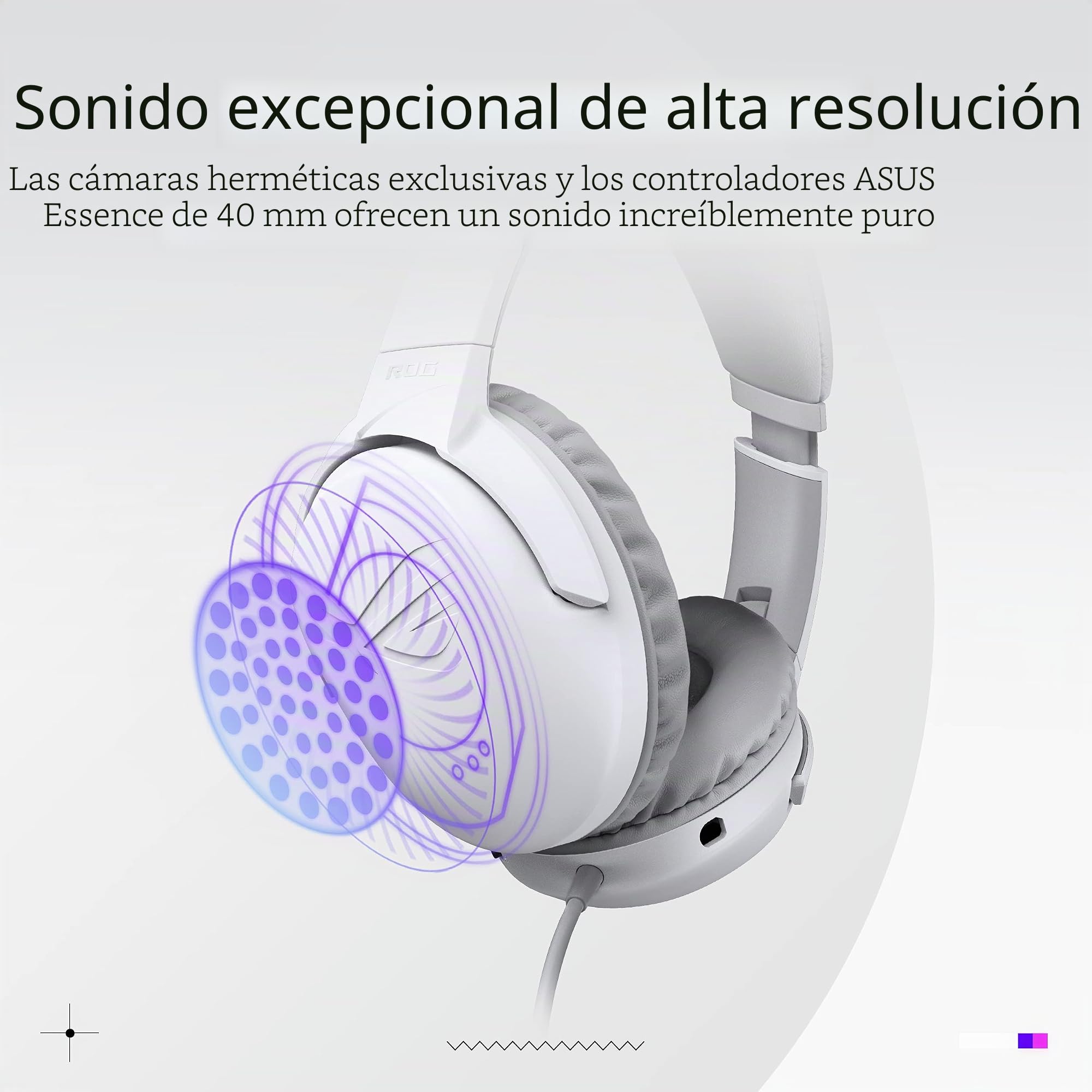 ROG Strix Go Core Moonlight White - Auriculares Gaming (sonido envolvente, comodidad increíble, compatibles con PC, Mac, teléfonos móviles, PlayStation 5, Xbox Series X y S, y Nintendo Switch) Negro