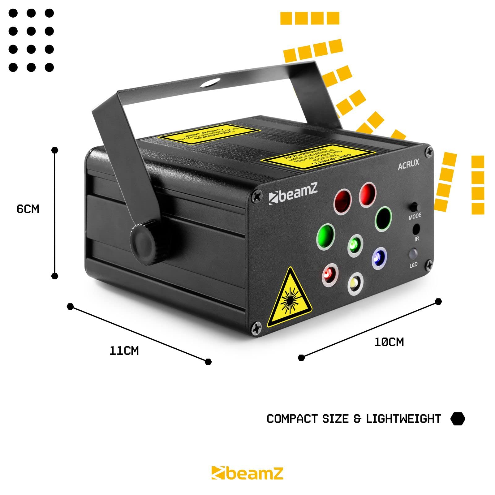 BeamZ Acrux Quatro R/G party laser systeem met RGBW LED&aposs (152.610)