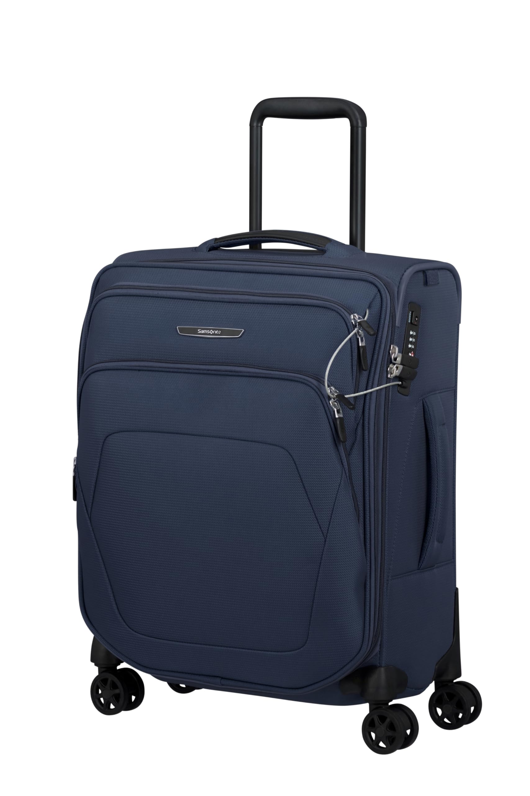 Samsonite Spark SNG Eco - Carry-On Suitcase 55 x 40 x 23 cm - Softside Cabin Trolley for EasyJet & Most Airlines, Expandable, 48/55L - Blue (Midnight Blue)
