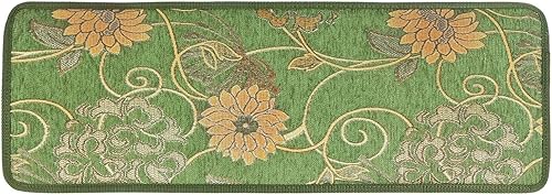 Miniatura 29 de Seloom Alfombra lavable antideslizante con parte trasera de goma antideslizante especializada para peldaños de madera de interiores