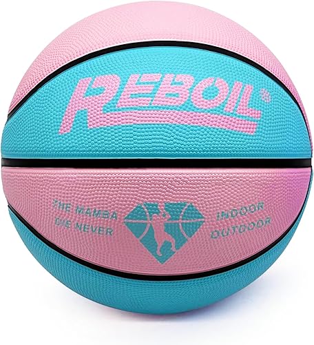 REBOILPHASE Reboil Kids Youth Size 6 28.5 Basketball Premium Rubber Indoor Outdoor Basketball Outdoor for Boys Girls Womens Mens Basketball Gifts