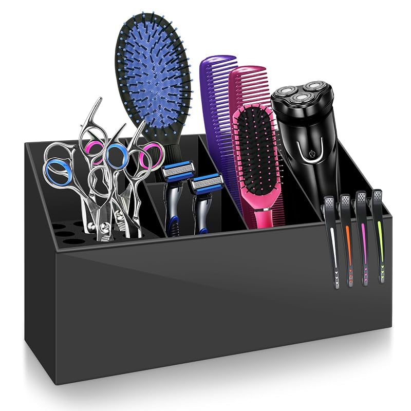Organizador NICEMOVIC para tesouras e acessórios de barbearia, plástico, preto, Style 3, MFGJH-002