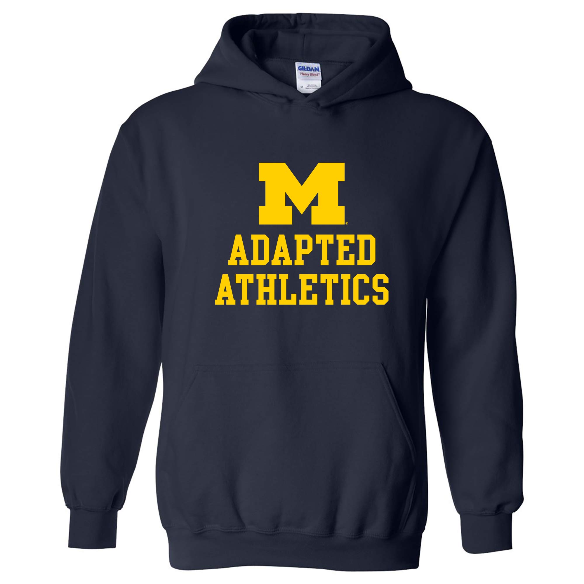 AH1233 - Michigan Wolverines Primary Logo Adapted Athletics Hoodie - X-Large - Navy