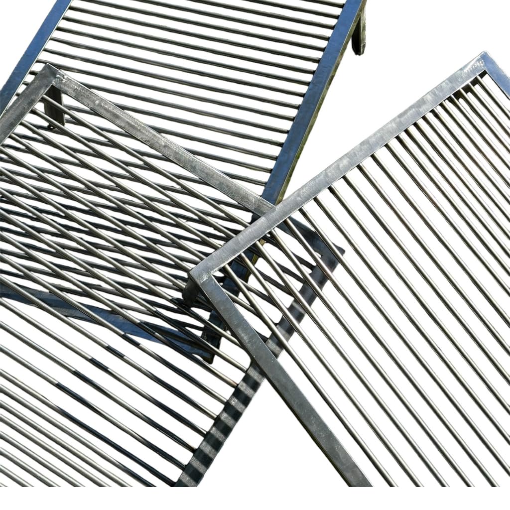 Parrilla Argentina para barbacoa u hoguera Portatil Varios tamaños de Acero al Carbono Varilla de 8 mm de espesor Super resistente Nic Store Bbq (70x50cm)