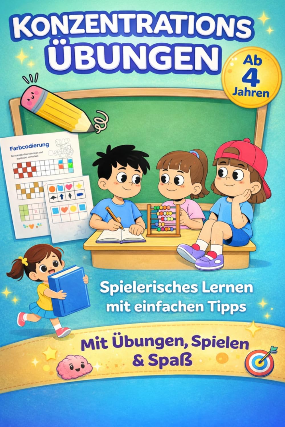 Konzentrationsübungen ab 4 Jahren Rätsel, Spiele & Logikaufgaben für Kindergarten & Vorschule: Spielerisches Lernen mit verschiedene Schwierigkeit – ... Logik & Aufmerksamkeit | Mit Spaß & Urkunde