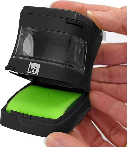 Miniatura 28 de Prensa de ajo, trituradora, cortadora, picadora y recipiente de almacenamiento, incluye pelador de ajo de silicona, fácil de limpiar, cuchillas