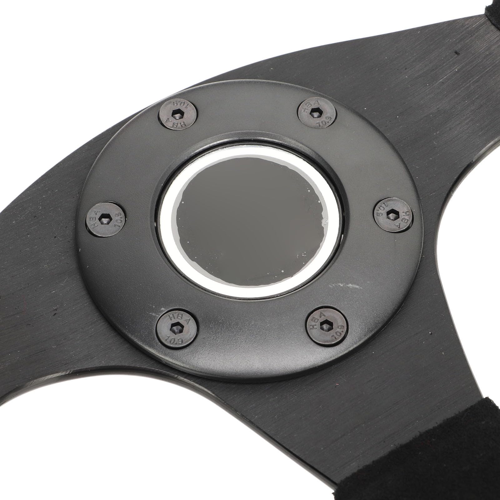 Volant Universel Type D - 325 Mm Plat Profond 6 Boulons, Cadre Noir en Cuir Sport, Remplacement de la Roue à la Dérive pour Voiture de Course