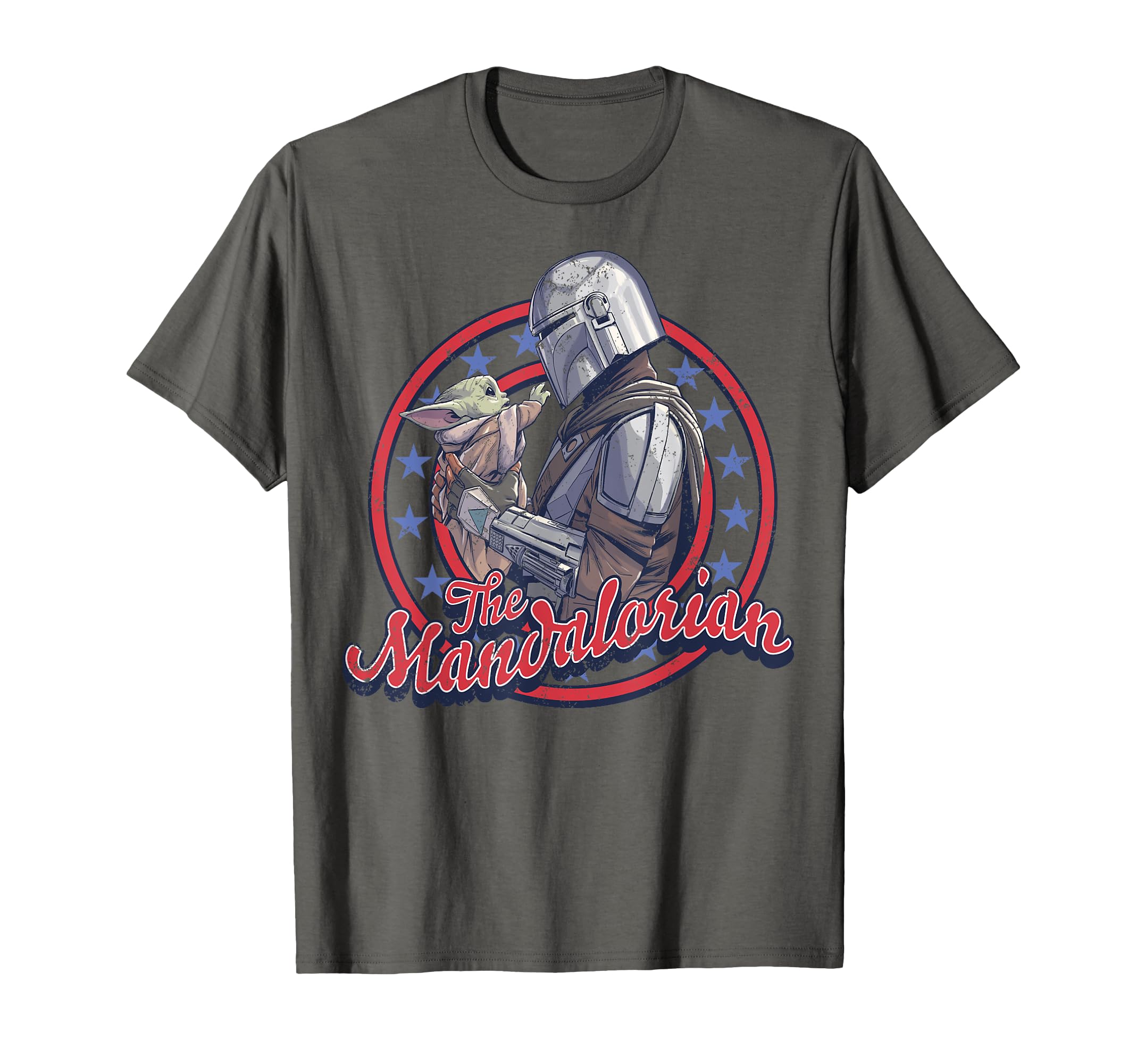 Star Wars: The Mandalorian Fourth Of July Mando & Grogu T-Shirt, Black
