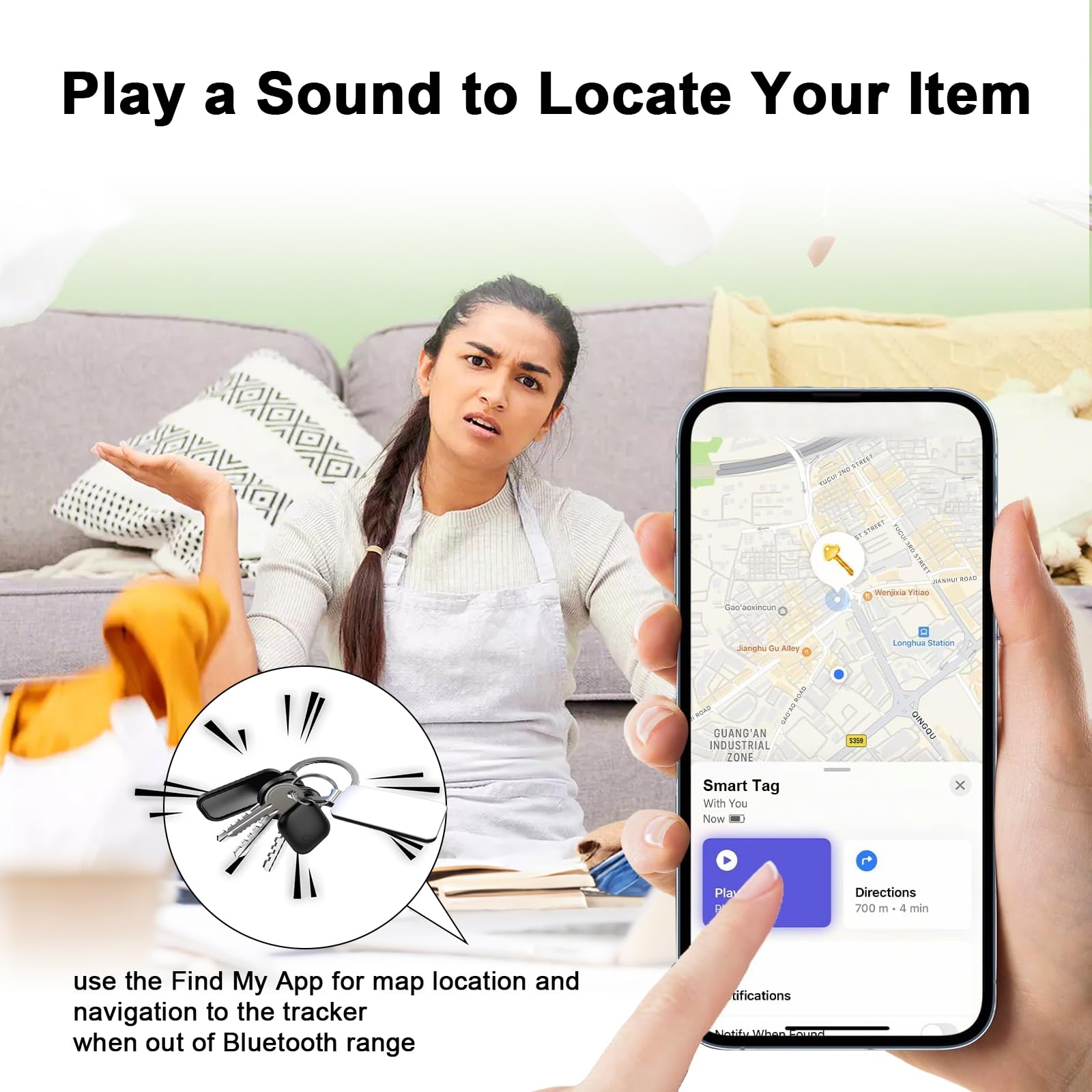 Geschikt voor Android-compatibele Air Tags met de Google Find My Device-app, Bluetooth-tracker voor Android, AirTag voor Android-telefoons