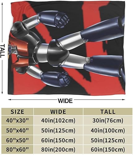 Miniatura 3 de Mazinger Z - Manta de franela súper suave de microforro polar ultrasuave para sofá, cama, sofá, viajes, campamento, 50 x 40 pulgadas