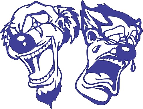 Amazon Com Happy Sad Clown Jester Joker Laugh Now Cry Later Clown Masks Car Truck Window Laptop Vinyl Decal Sticker Handmade