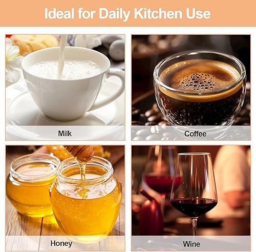 Miniatura 4 de Colador de malla de nailon ultrafino, mini colador de cocina para café, leche, yogur, jugo, mango antideslizante y agujero para colgar (malla 200)