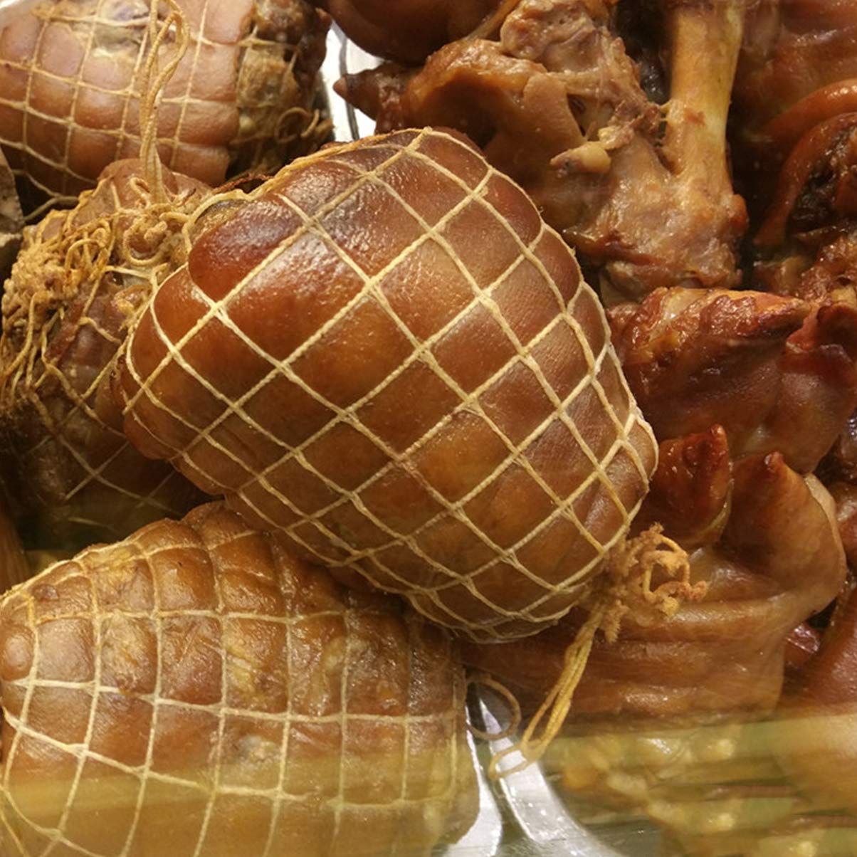 Cabilock 1roll Multifunctional Pork Shoulder Net Bag Sturdy White Cover for Home Kitchen for Roast Chicken and Meat Storage Picnic-friendly Netting