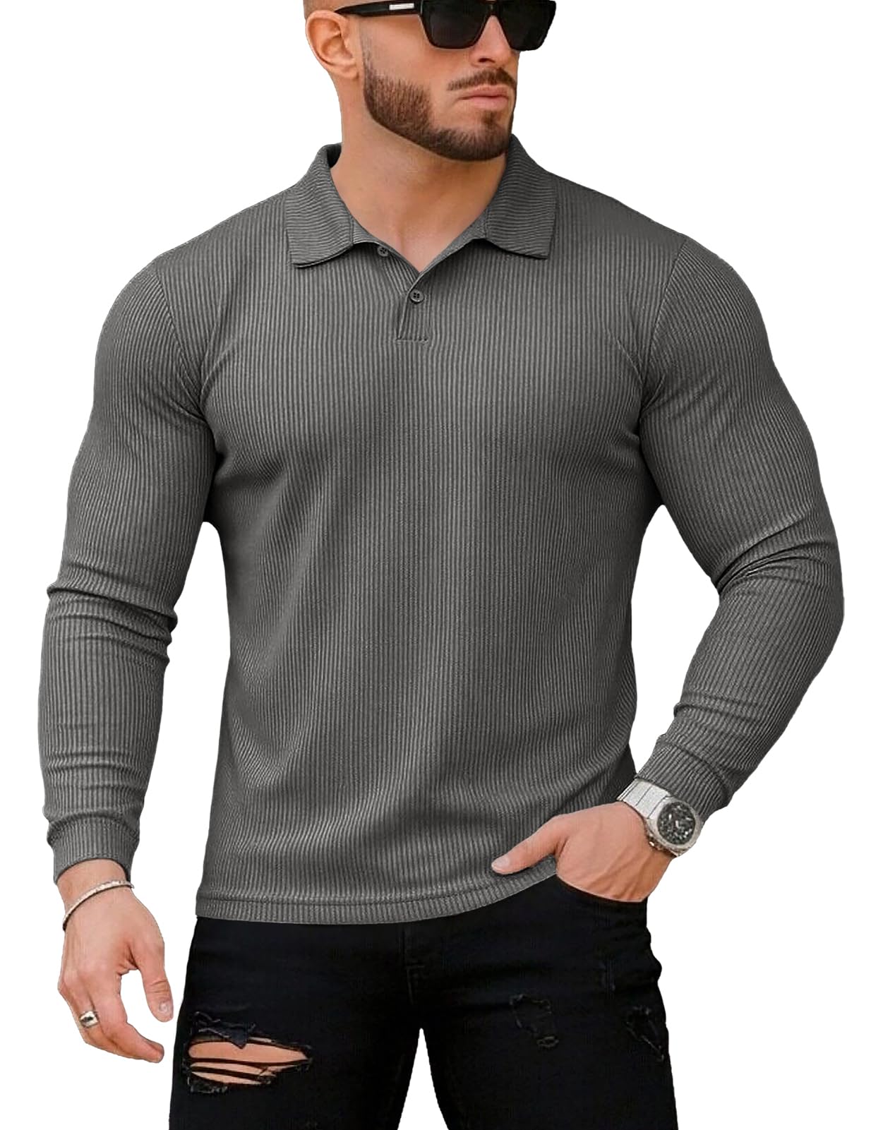 Muscle Cmdr Slim Fit Polo