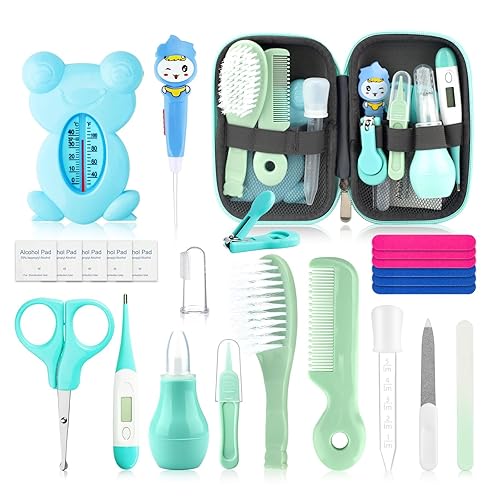 Kit de aseo para bebés para niños y niñas, seguridad para recién nacidos, artículos esenciales para guardería, regalo para padres primerizos, verde,