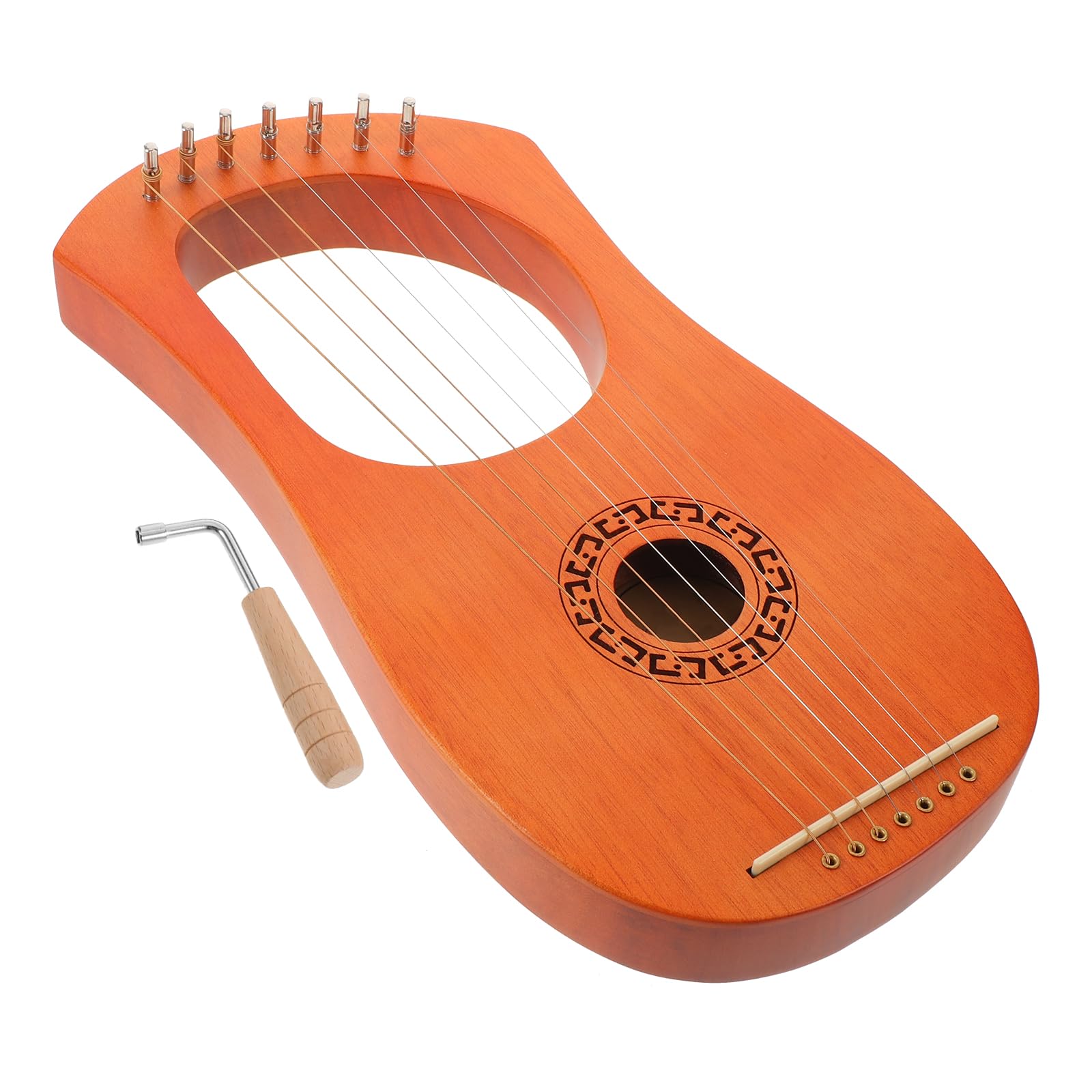 Toyvian Arpa Lyre a 7 Corde in Legno Classica, Strumento Musicale Portatile e Leggero per Principianti e Musicisti Professionisti, per Piccoli Spettacoli