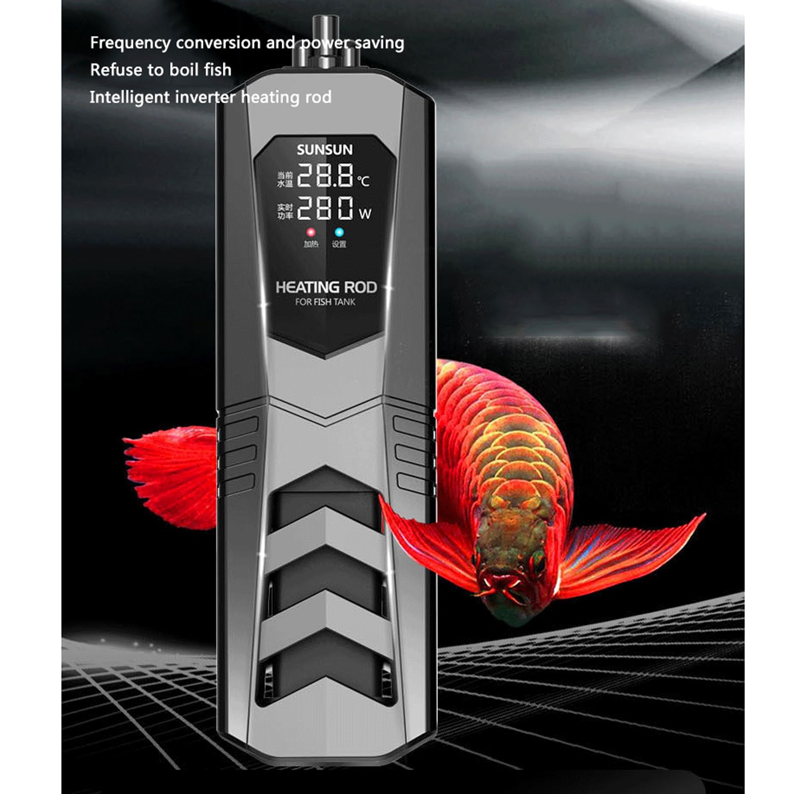 Varilla calefactora PTC, Calentador automático de conversión de frecuencia con Varilla calefactora para Tanque de Peces con Ahorro de Temperatura Constante, 100W (800W)