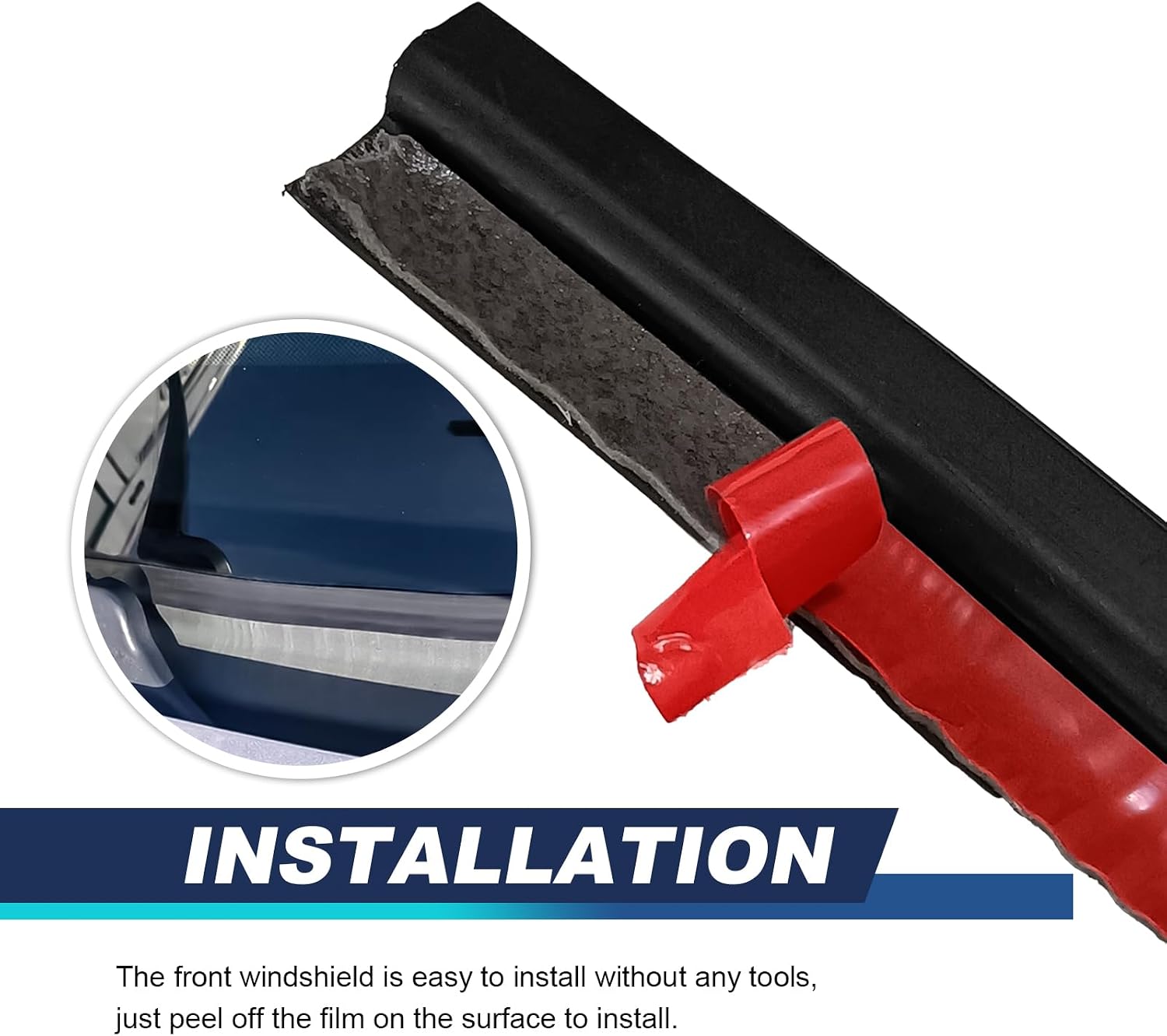 Windshield Rubber Seal Strip h-Shape - 17mm x 5.6FT Universal Windshield, Sunroof, Window & Door Rubber Seal for Car, Truck, SUV - Sound Proof & Leak Protection