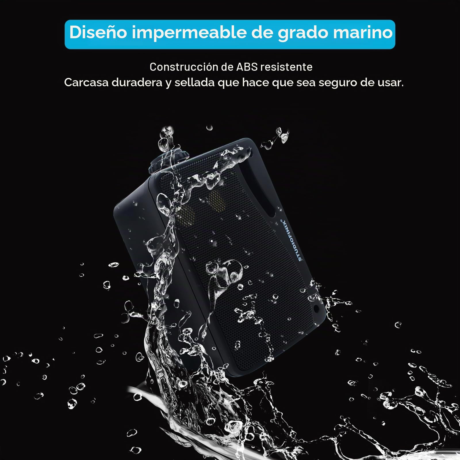 STUDIOFINIX Altavoces pasivos para Exteriores con Cable, Impermeables, 3.5 Pulgadas, 3 vías, 200 W, Altavoces Marinos y de Montaje en Pared, hogar, Barco, Piscina, Patio, Uso en