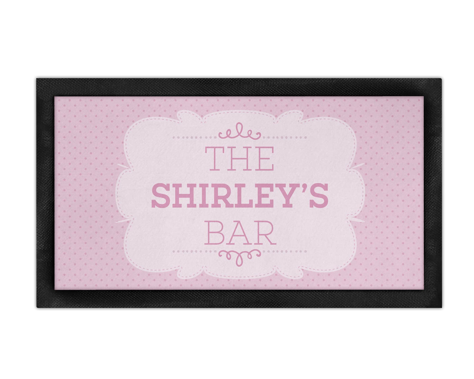 Shopagift Personalised Any Name's Bar Pink Bar Runner Mat Gift for Garden Home Man Cave Pub Tiki Beer Bar