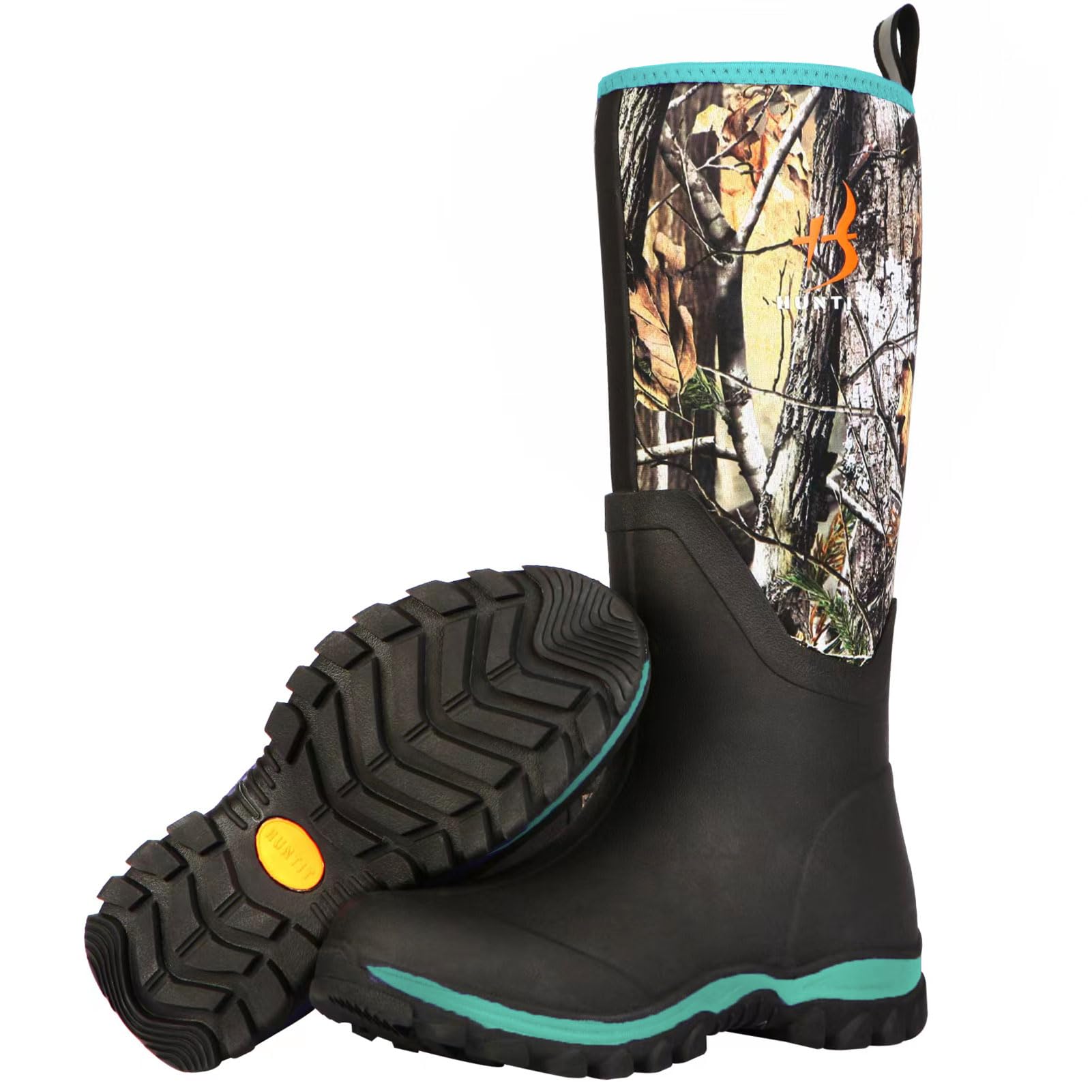 Huntitrubber Hunting Boots For Women Insulated Rubber Boots