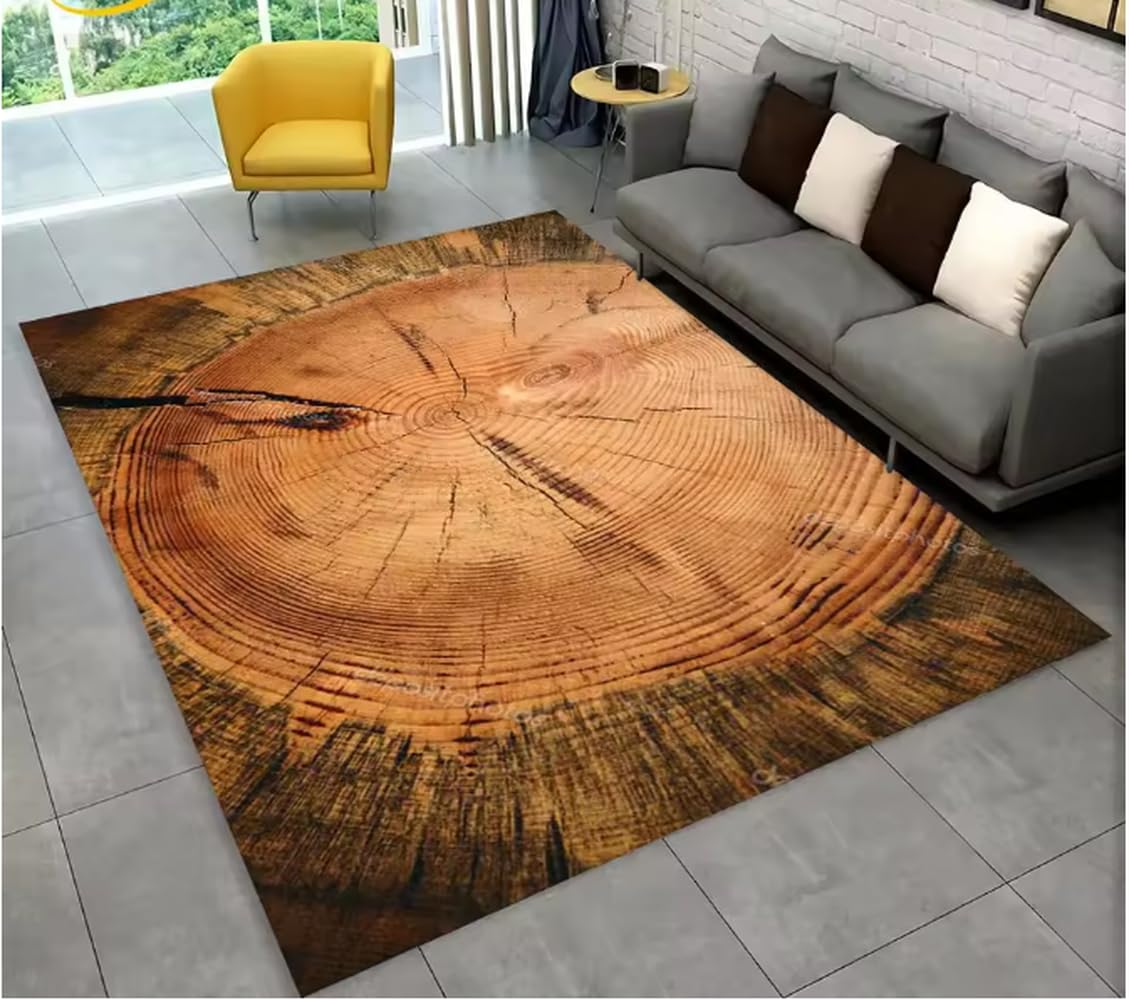 Tapis grain de bois rétro paillasson salon cuisine 80x120