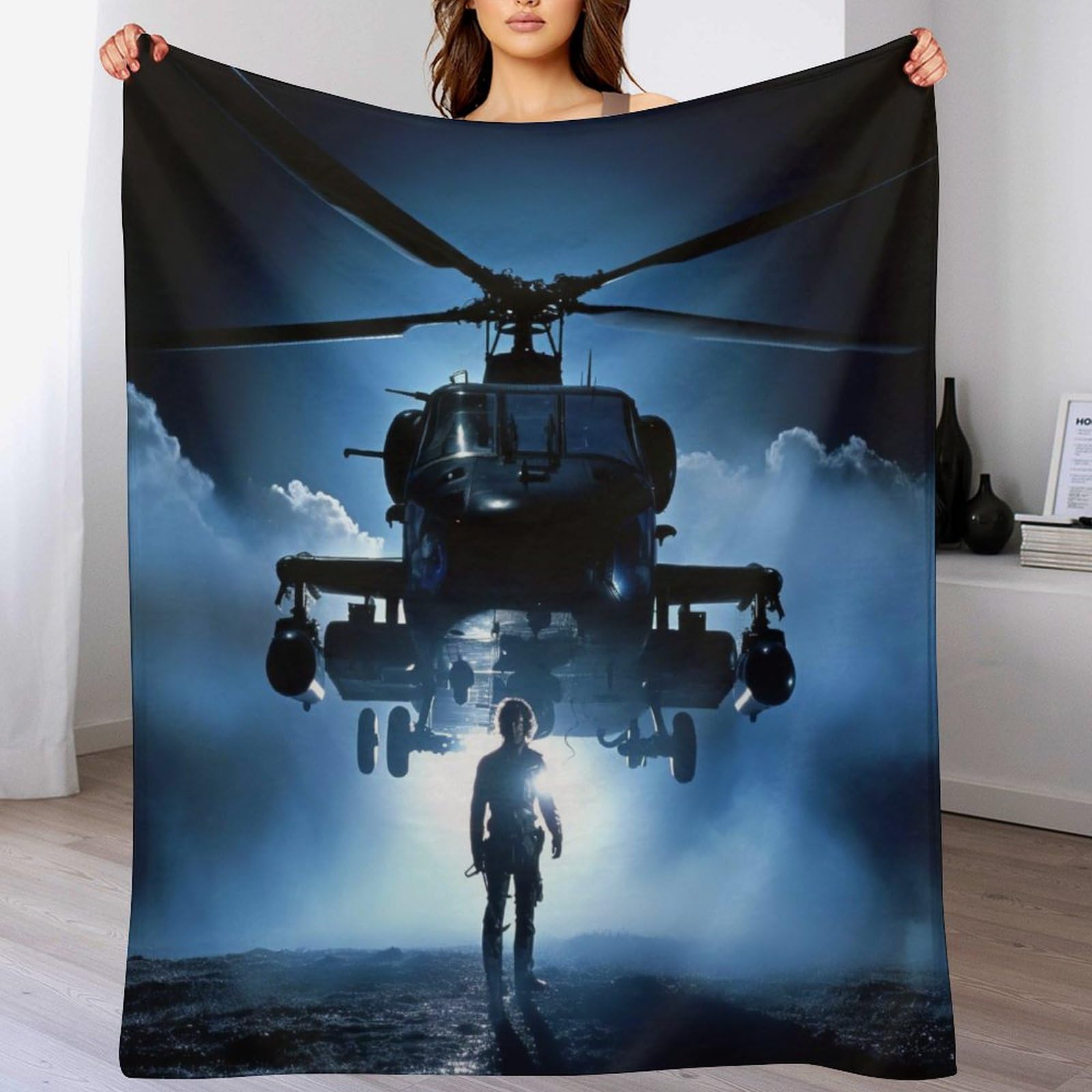 Manta mullida de franela ligera lavable para cama y sofá