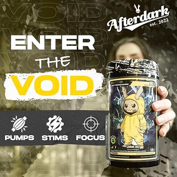 AFTERDARK INHUMAN Void Pre-Workout Powder, Enhanced Mind-Muscle Connection, Sustained Energy, Potent Nootropic Blend, Vegan, Gluten-Free, Soy-Free, 400mg Caffeine, No Crash, Sour Watermelon Swirl