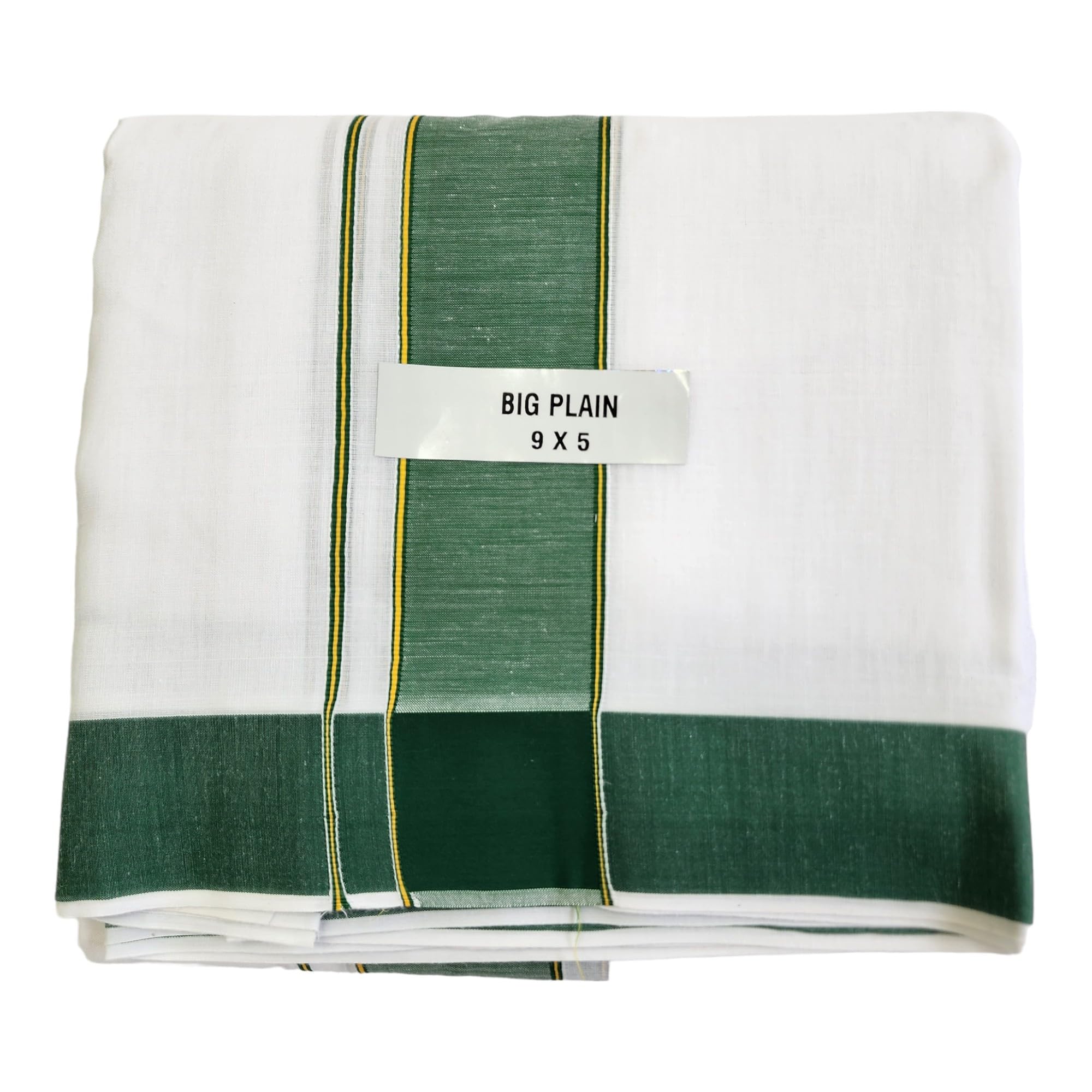 Dhoties Men's Traditional Pure Cotton Bleached White Dhoti With Cotton Color Border Size 9X5 (or) 4.15 Mtr Dhoti with 2.30 Mtr Angavastram-image-42